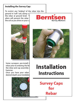 ** CLICK HERE ** for Berntsen Installation Instructions - Survey Caps for Rebar
