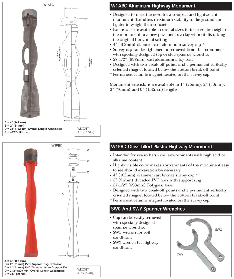 Berntsen Extendable Highway Survey Monuments