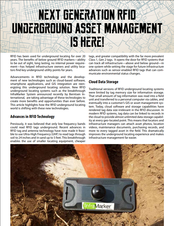 Next Generation RFID             Underground Asset Management is Here!