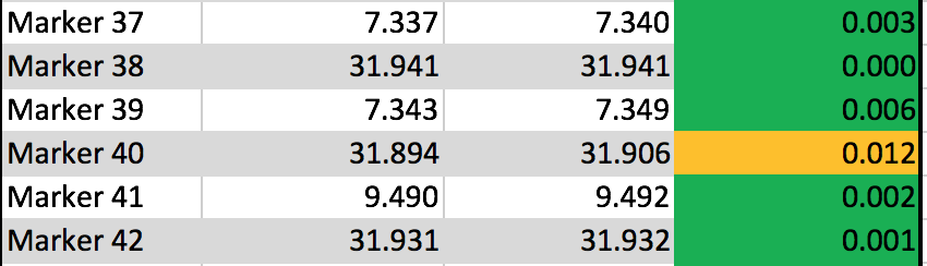 Spreadsheet Close Up