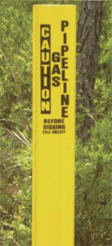 Carsonite Utility posts for marking buried lines and cables. Available from www.berntsen.com