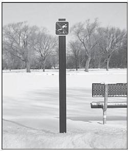 Carsonite fiberglass recreational trail sign