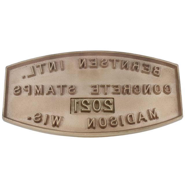 Bronze concrete name stamp