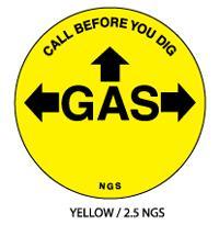 das curb markers Danger Gas Pipeline Call Before you Dig