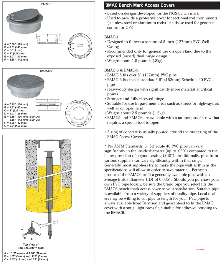 Berntsen BMAC Acees Covers & Survey Boxes