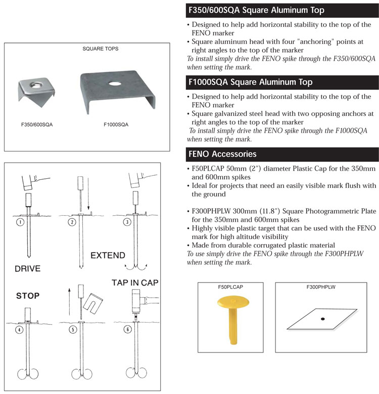 FENO Survey Marker Accessories